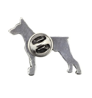 Doberman pin posrebrzony Art-Dog